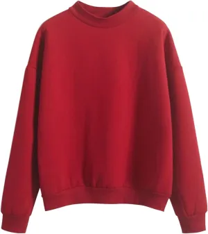 Sweatshirts for Women 2024 Solid Turtleneck Long Sleeve Pullover Tops Casual Comfy Fall Winter Fashion Clothes