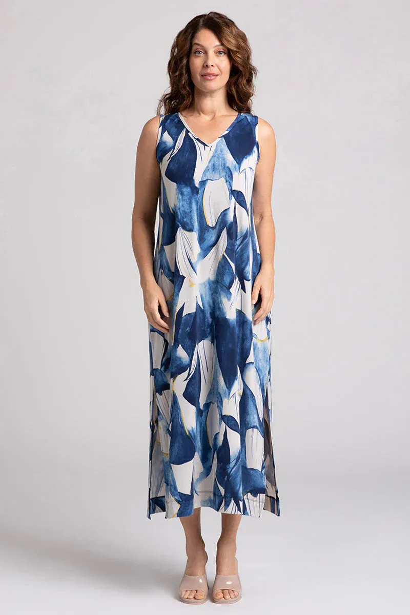 Sympli Spring/Summer 2024-28160P-Reversible Tank Dress-Watery Reflections