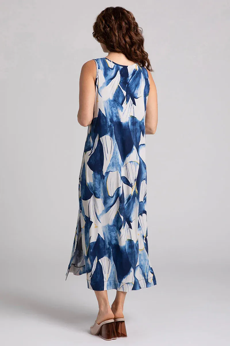 Sympli Spring/Summer 2024-28160P-Reversible Tank Dress-Watery Reflections