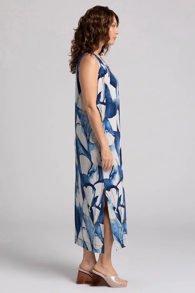 Sympli Spring/Summer 2024-28160P-Reversible Tank Dress-Watery Reflections