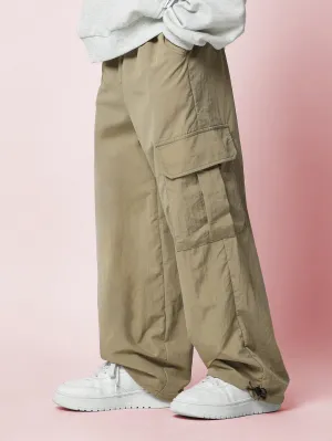 Tween Boys Comfy Loose Fit Parachute Nylon Cargo Pant