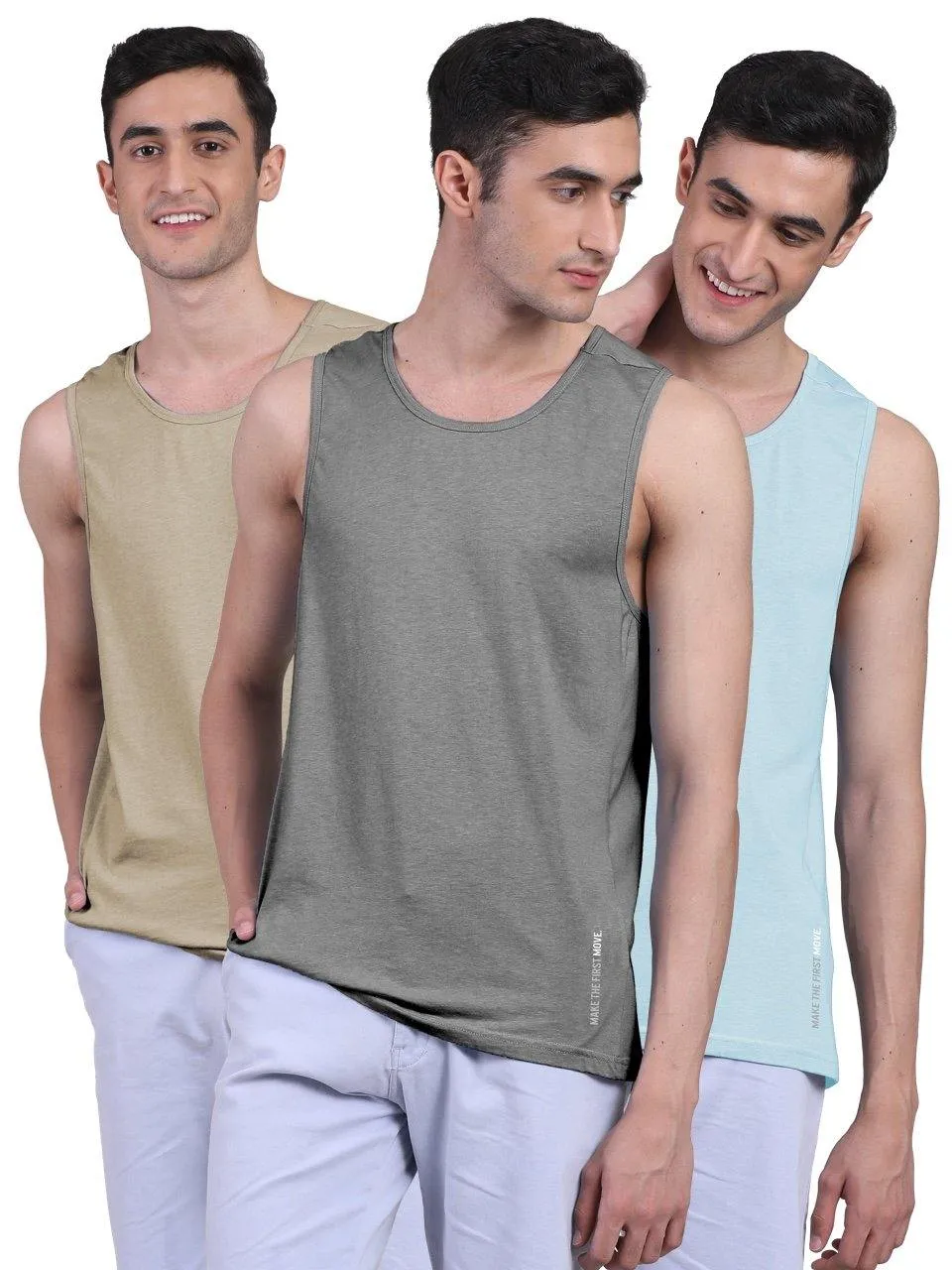 Twin Skin Organic Bamboo Vest - Active Fit (Pack of 3)