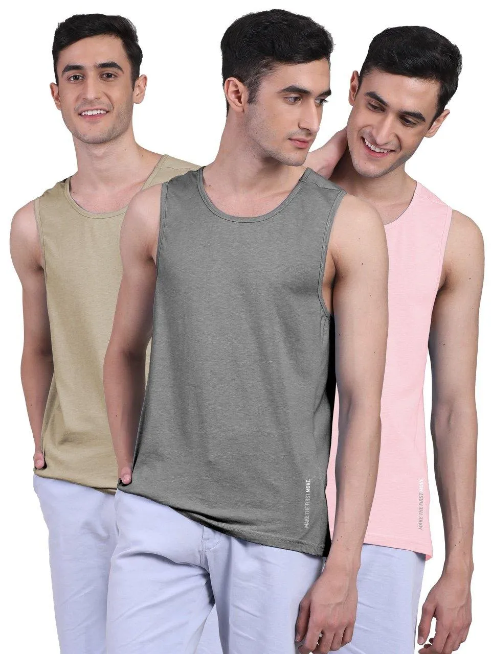 Twin Skin Organic Bamboo Vest - Active Fit (Pack of 3)