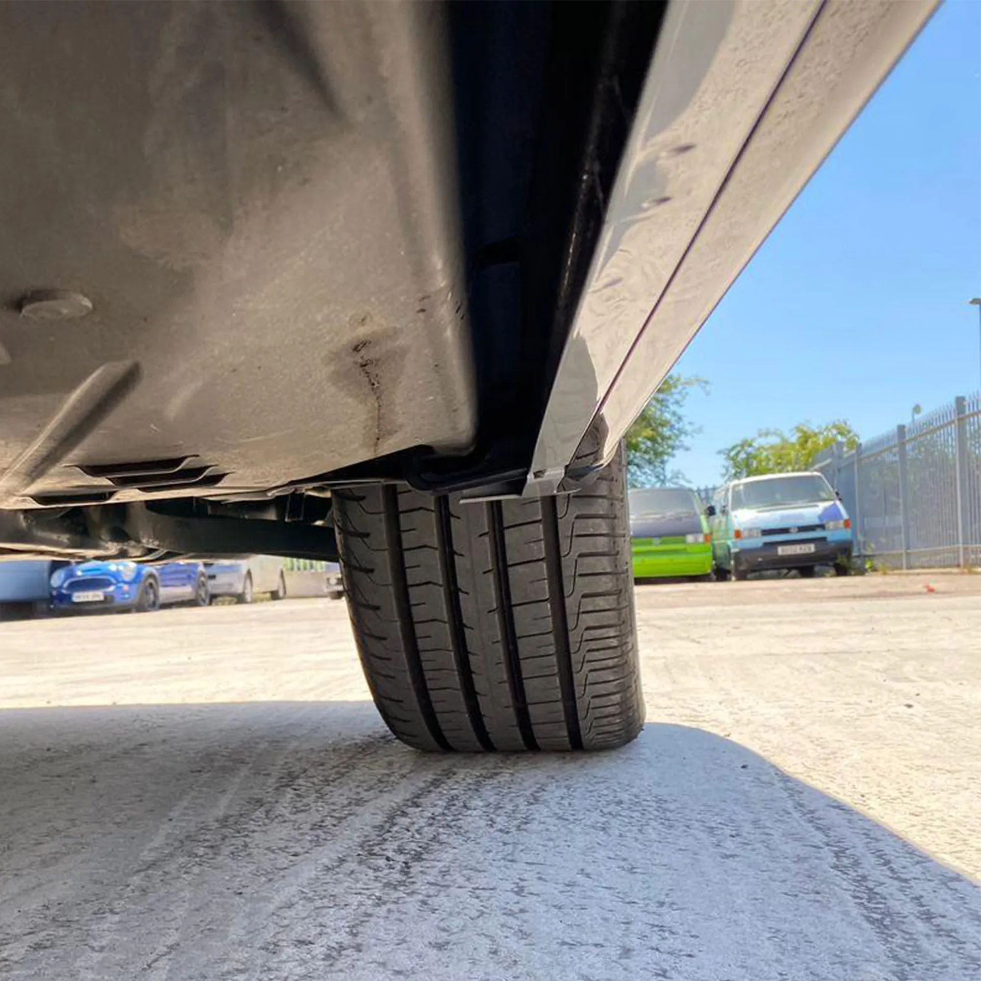 VW T6 Transporter SWB Side Skirts Deep Black Plastic Painted and Ready to Fit