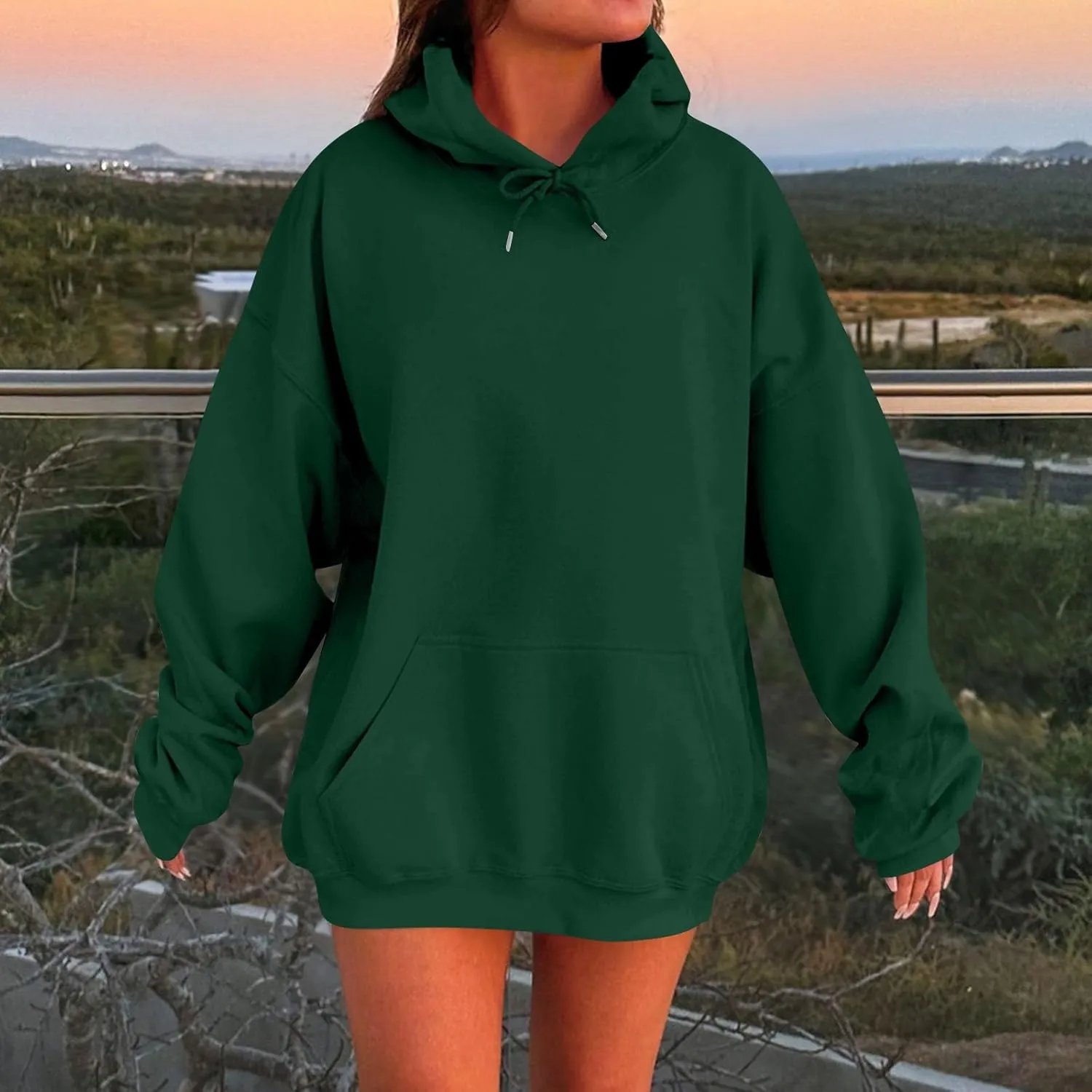 Womens Oversized Hoodies Winter Solid Cute Sweatshirts 2024 Fashion Cozy Plain Trendy Hoodie