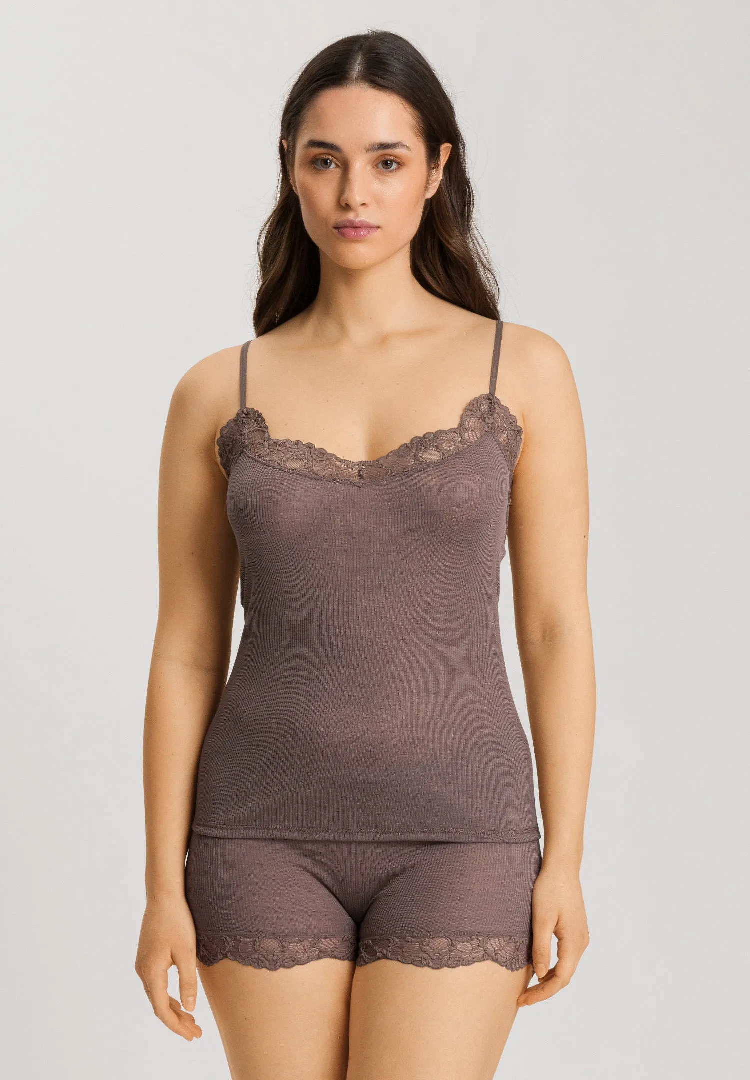 Woolen Lace Wool and Silk Camisole | Stonewash 70911-2756