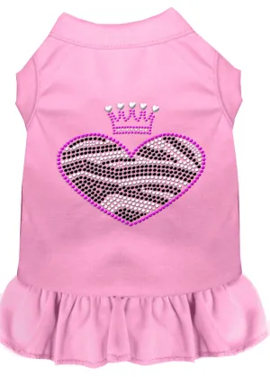 Zebra Heart Rhinestone Dress Light Pink Xxl (18) Zebra Heart Rhinestone Dress Light Pink Xxl (18)