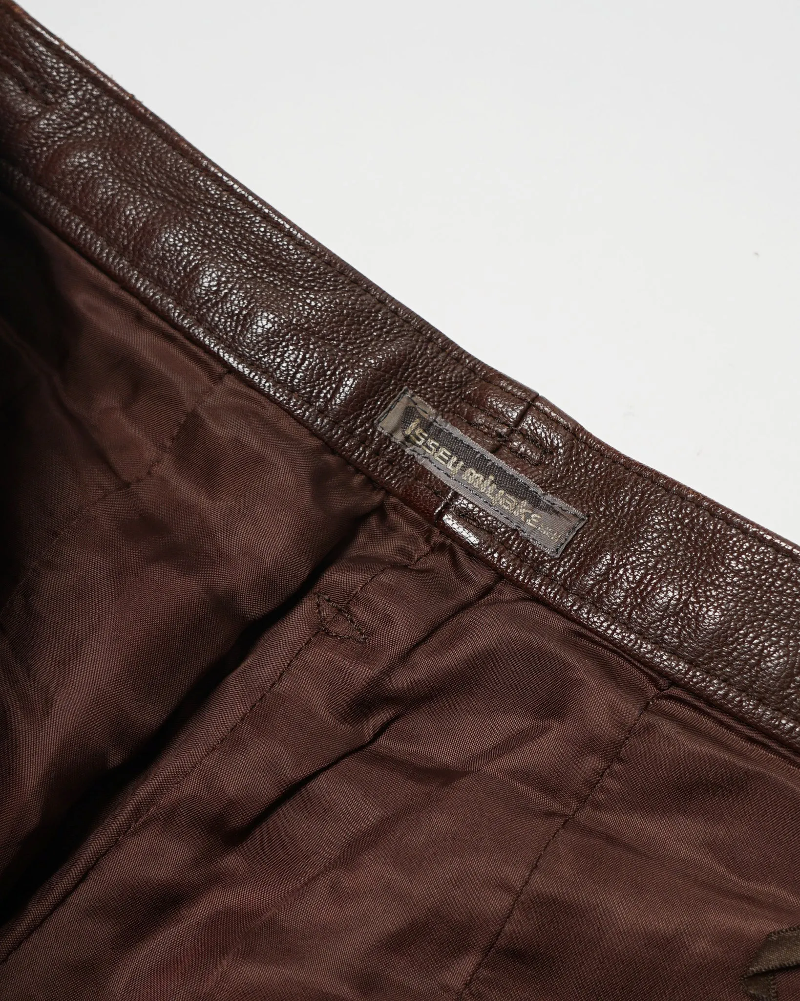 Zipper Designed Leather Trousers