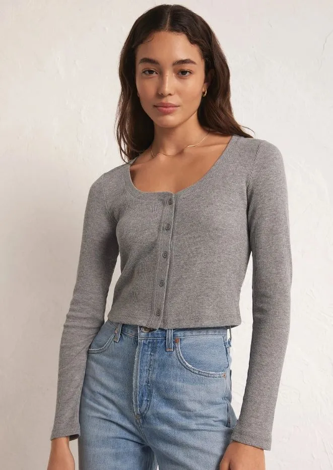 ZSUPPLY Ciana Cropped Waffle Top